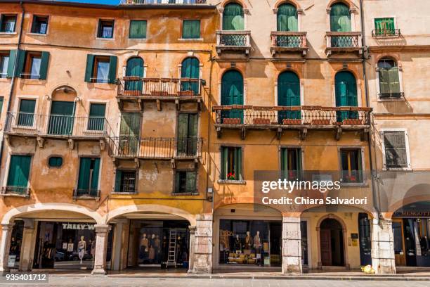 bassano del grappa: piazza libertà - bassano del grappa stock pictures, royalty-free photos & images