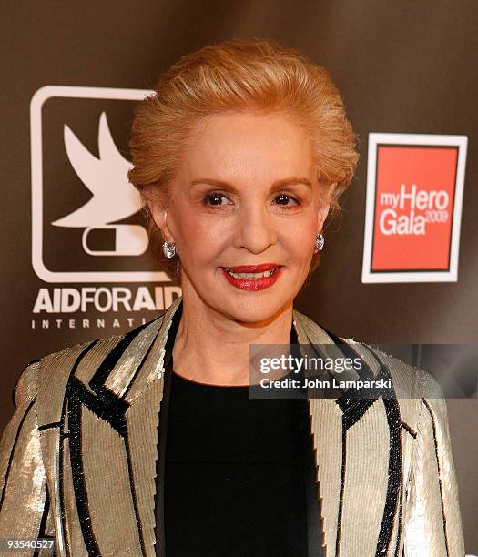 Carolina Herrera attends the AID FOR AIDS International "My Hero Gala" 2009 at The Puck Building on December 1, 2009 in New York City.