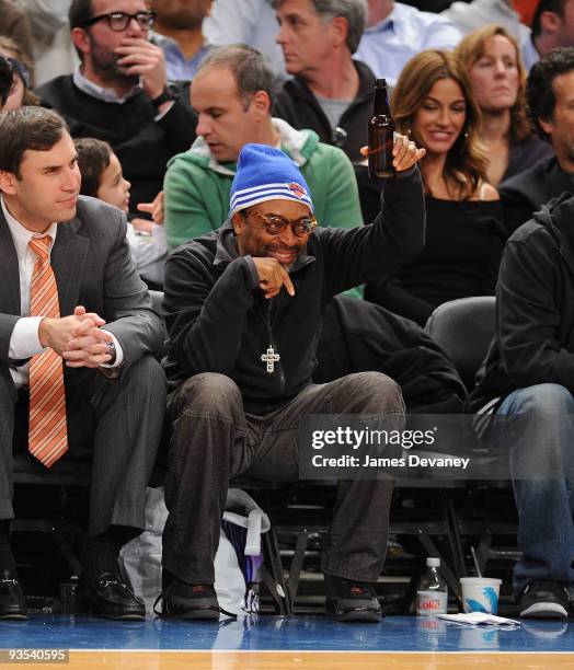 Spike Lee attends the Knicks vs the Phoenix Suns Game at Madison Square Garden on December 1, 2009 in New York City.