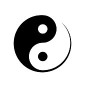 Black and white Yin Yang symbol