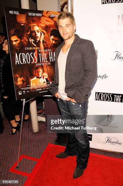 Actor Mike Vogel arrives at the premiere of "Across The Hall" on December 1, 2009 in Beverly Hills, California.