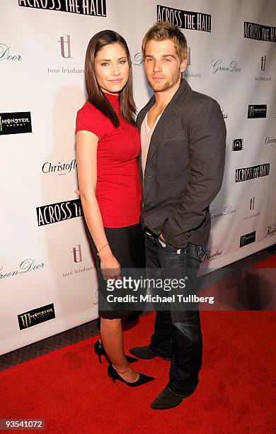 Actor Mike Vogel and wife Courtney Vogel arrive at the premiere of "Across The Hall" on December 1, 2009 in Beverly Hills, California.