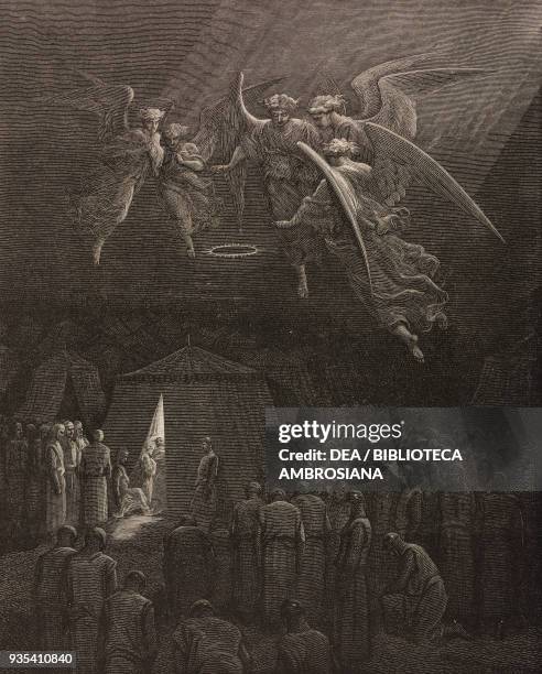 Death of St Louis on the night of August 25 engraving by Gustave Dore from History of the Crusades by Joseph-Francois Michaud , 1888 edition.