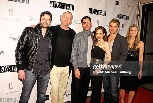 Director Alex Merkin and actors Brad Greenquist, Danny Pino, Brittany Murphy, Mike Vogel and Natalie Smyka attend the premiere of "Across The Hall"...
