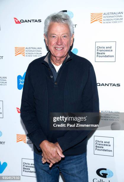 Cinematographer John Seale attends the "Breath" premiere during the Australian International Screen Forum at Francesca Beale Theater on March 20,...