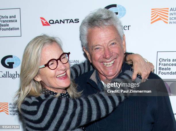 Director Gillian Armstrong and cinematographer John Seale attends the "Breath" premiere during the Australian International Screen Forum at Francesca...