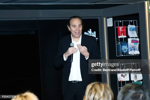 At Iliad and Fondator of the "Station F", Xavier Niel attends the "Station F" visit by Grand-Duc Henri and Grande-Duchesse Maria Teresa of Luxembourg...