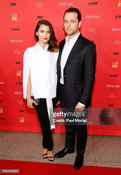 Actors Keri Russell and Matthew Rhys attend the Washington, D.C. Premiere of FX Networks' "The Americans" at The Newseum on March 20, 2018 in...