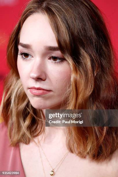 Actress Holly Taylor attends the Washington, D.C. Premiere of FX Networks' "The Americans" at The Newseum on March 20, 2018 in Washington, D.C.