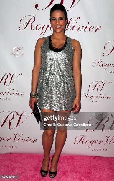 Paula Patton attends the Roger Vivier boutique opening party at Bal Harbour Shops on December 1, 2009 in Miami, Florida.