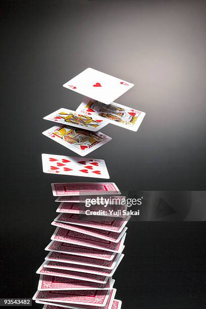 royal straight flash - poker card game stock-fotos und bilder