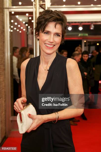 German actress Julia Bremermann attends the Deutscher Hoerfilmpreis at Kino International on March 20, 2018 in Berlin, Germany.