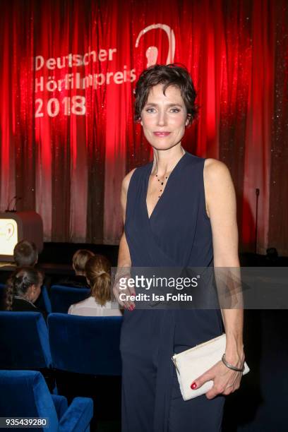 German actress Julia Bremermann attends the Deutscher Hoerfilmpreis at Kino International on March 20, 2018 in Berlin, Germany.