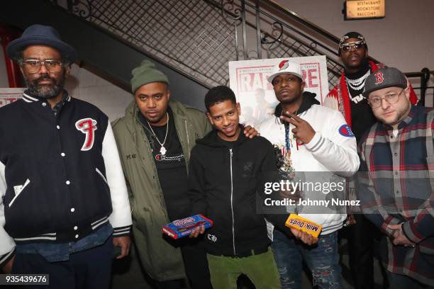 Director Sacha Jenkins, Nas, EZRI, Jungle, 2 Chainz and Statik Selektah attend the"Rapture" Netflix Original Documentary Series, Special Screening at...