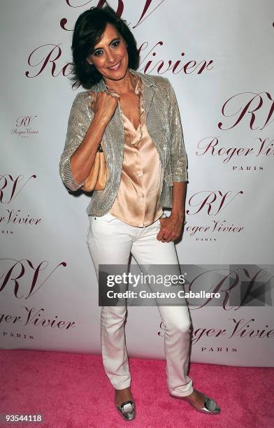 Ines De La Fressange attends the Roger Vivier Boutique Opening Party at Bal Harbour Shops on December 1, 2009 in Miami, Florida.