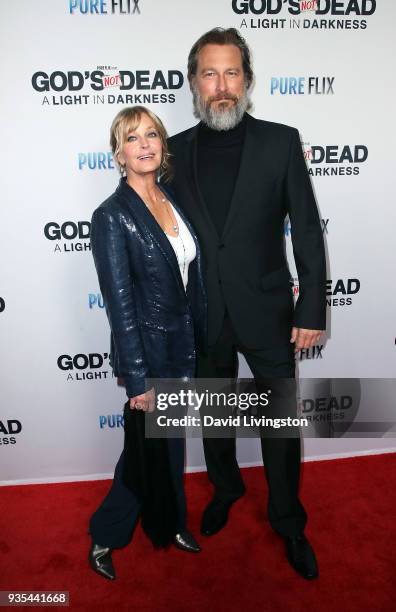 Actors Bo Derek and John Corbett attend the "God's Not Dead: A Light in Darkness" premiere at American Cinematheque's Egyptian Theatre on March 20,...