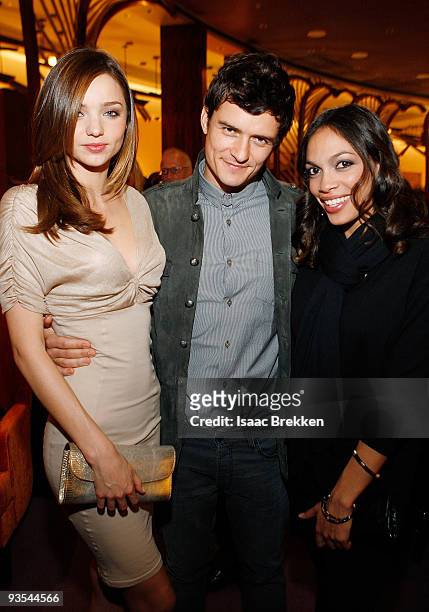 Miranda Kerr Orlando Bloom and Rosario Dawson attend the grand opening of Vdara Hotel & Spa at CityCenter hosted by Vanity Fair December 1, 2009 in...