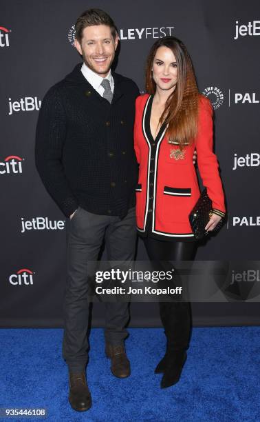 Jensen Ackles and Danneel Ackles attend the 2018 PaleyFest Los Angeles - CW's "Supernatural" at Dolby Theatre on March 20, 2018 in Hollywood,...