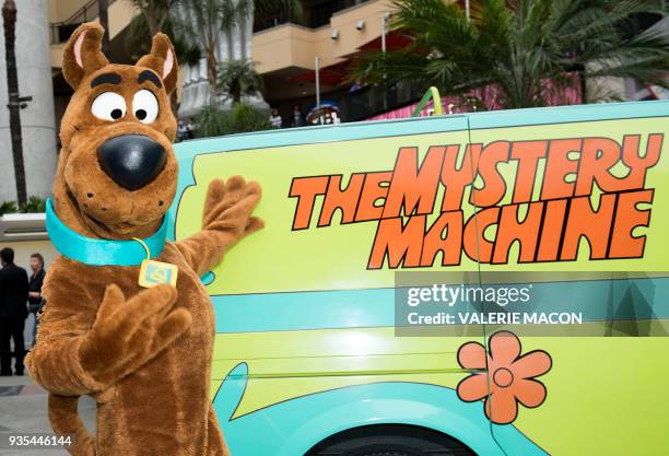 Scooby-Doo attends The 2018 PaleyFest screening of CW's Supernatural at the Dolby Theater on March 20 in Hollywood, California. / AFP PHOTO / VALERIE...