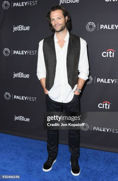 Jared Padalecki attends the 2018 PaleyFest Los Angeles - CW's "Supernatural" at Dolby Theatre on March 20, 2018 in Hollywood, California.