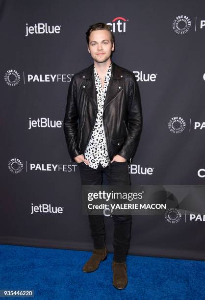 Actor Alexander Calvert attends The 2018 PaleyFest screening of CW's Supernatural at the Dolby Theater on March 20 in Hollywood, California. / AFP...