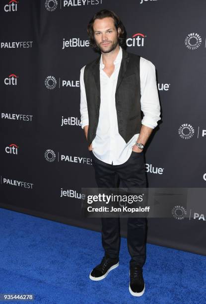 Jared Padalecki attends the 2018 PaleyFest Los Angeles - CW's "Supernatural" at Dolby Theatre on March 20, 2018 in Hollywood, California.