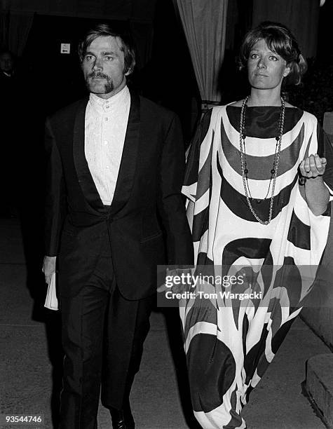 Vanessa Redgrave and Franco Nero at The Plaza Hotel on circa 1969 in New York, United States.