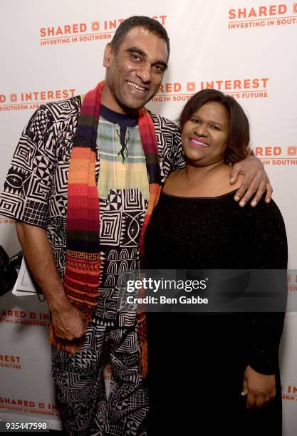 Incoming Amnesty International Secretary-General Kumi Naidoo and Shared Interest Director of Administration Sandra Zanele Zikalala attend the Shared...