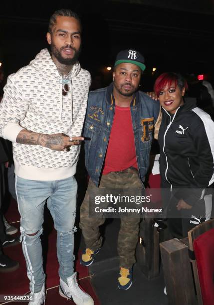 Dave East, Just Blaze and Rapsody attend the"Rapture" Netflix Original Documentary Series, Special Screening at The Metrograph, New York on March 20,...