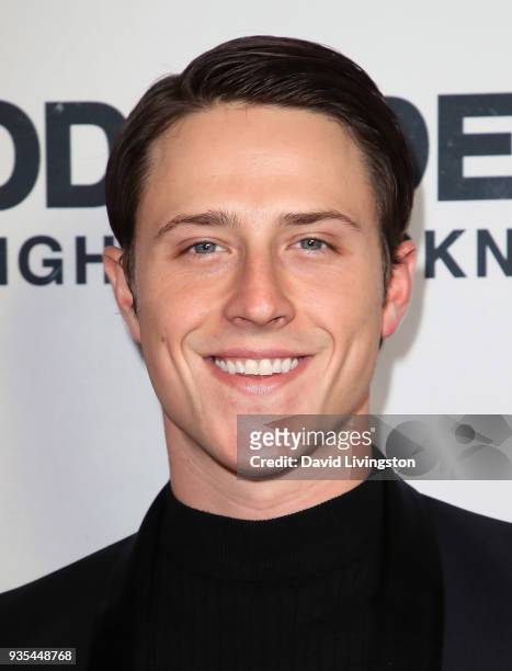 Actor Shane Harper attends the "God's Not Dead: A Light in Darkness" premiere at American Cinematheque's Egyptian Theatre on March 20, 2018 in...