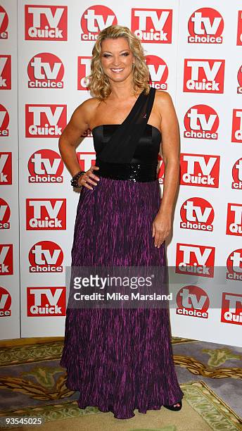 Gillian Taylforth arrives at the TV Quick & TV Choice Awards at The Dorchester on September 8, 2008 in London, England.