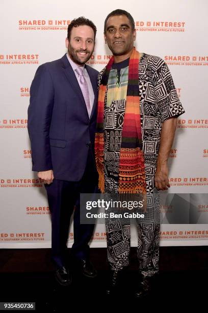 Steven Solomon and Incoming Amnesty International Secretary-General Kumi Naidoo attend the Shared Interest 2018 Annual Spring Benefit at the Edison...