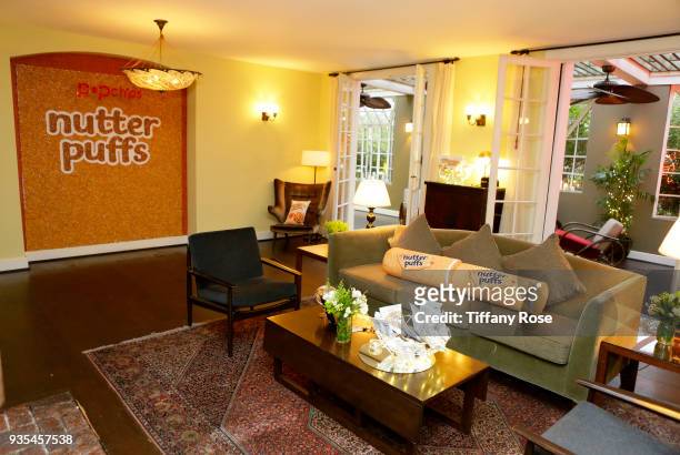 General view of atmosphere at the launch of Popchips' Nutter Puffs at the Chateau Marmont on March 20, 2018 in Los Angeles, California.