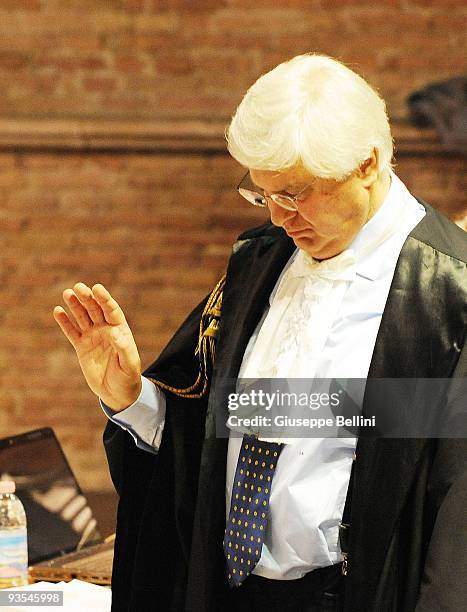 Amanda Knox's defence lawyer Luciano Ghirga attends the Meredith Kercher Trial for the closing arguments. Amanda Knox and her former Italian...