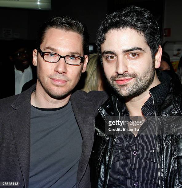 Directors Bryan Singer and Alex Merkin attend "Across The Hall" Los Angeles Premiere at Laemmle's Music Hall 3 on December 1, 2009 in Beverly Hills,...
