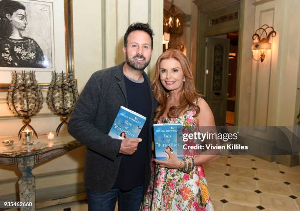 John Russo and Roma Downey attend "Box of Butterflies" Book Party on March 20, 2018 in Beverly Hills, California.