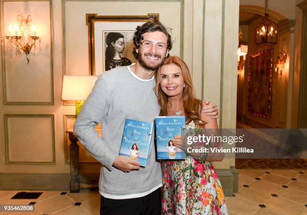 James Burnett and Roma Downey attend the "Box of Butterflies" Book Party on March 20, 2018 in Beverly Hills, California.