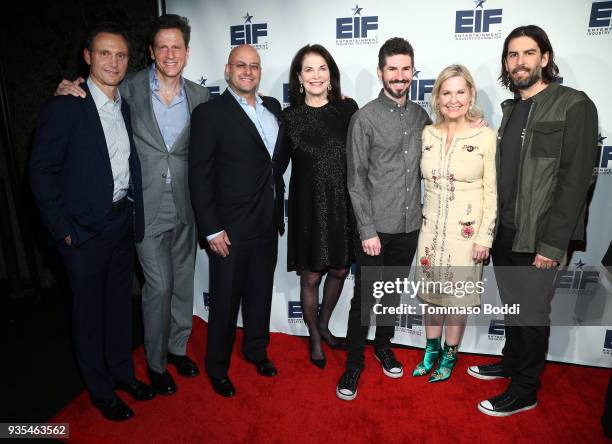 Tony Goldwyn, John Goldwyn, Chris Silbermann, Sherry Lansing, Brad Delson, EIF CEO Nicole Sexton and Rob Bourdon attend the Entertainment Industry...