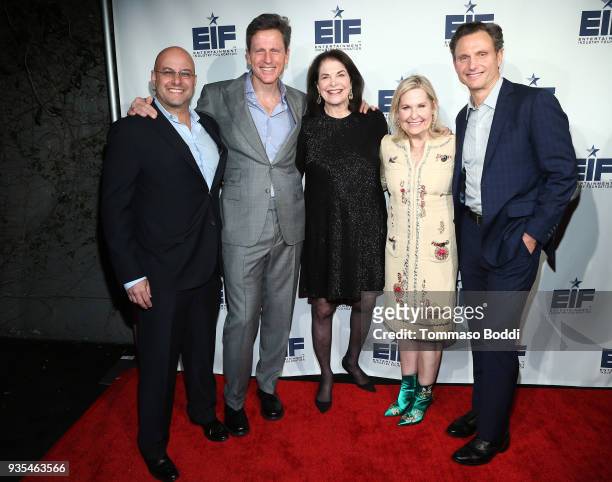 Chris Silbermann, John Goldwyn, Sherry Lansing, EIF CEO Nicole Sexton and Tony Goldwyn attend the Entertainment Industry Foundation 75th Anniversary...
