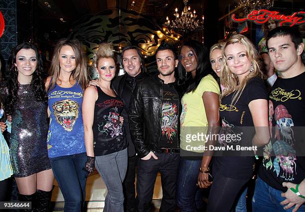 Peter Andre, Gary Berman and other celebrities attend the launch of the Ed Hardy store at Westfield Shopping Center, London. On December 01, 2009....