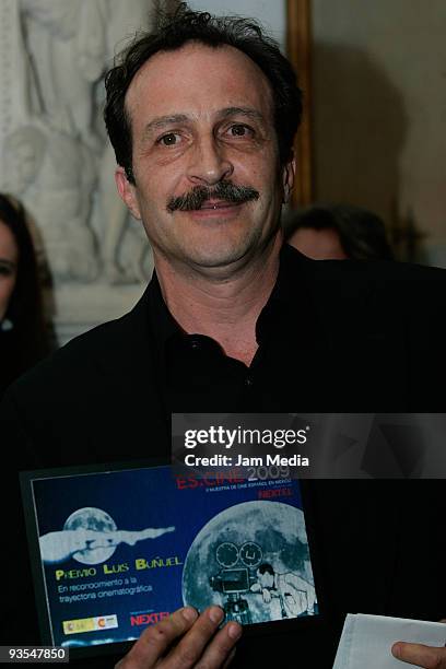 Daniel Gimenez Cacho during the delivery of the 'Luis Bunuel' Prize in recognition of the cinematographic path of ES.CINE Committee 2009 at the...