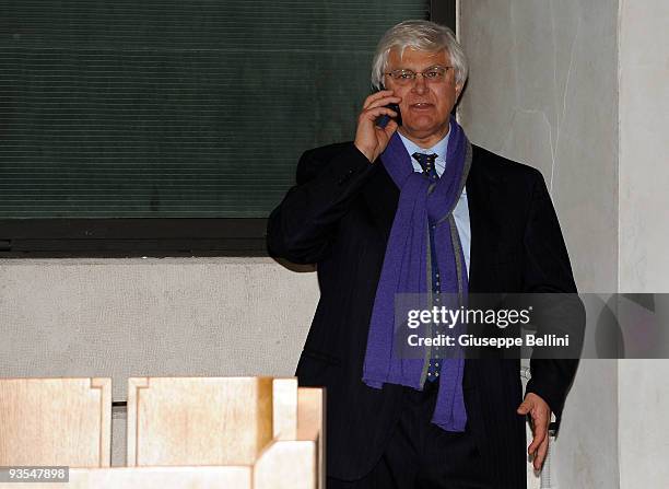 Amanda Knox's defence lawyer Luciano Ghirga speaks on his phone while attending the Meredith Kercher Trial for the closing arguments. Amanda Knox and...