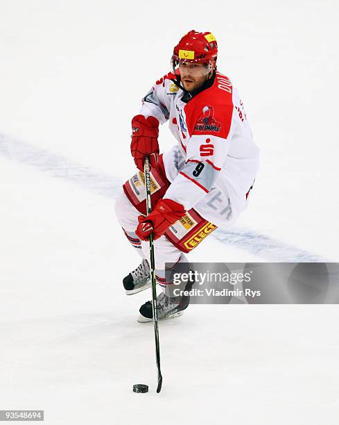 Thomas Dolak of Scorpions in action during the Deutsche Eishockey Liga game between Koelner Haie and Hannover Scorpions at Lanxess Arena on December...