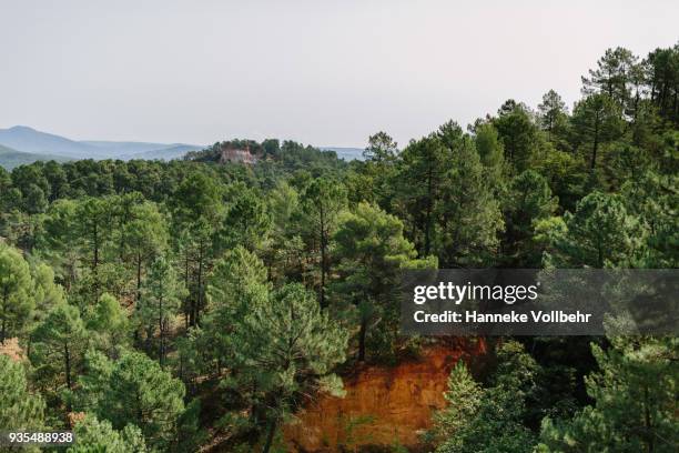 roussillon ochre deposit in luberon, france - hanneke vollbehr bildbanksfoton och bilder