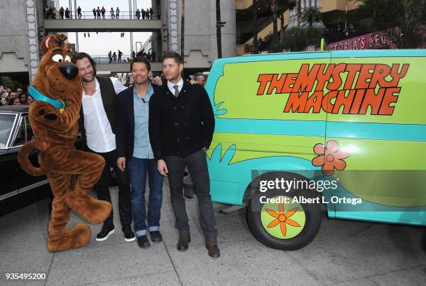 Scooby Doo, Jared Padalecki, Misha Collins and Jensen Ackles attends The Paley Center For Media's 35th Annual PaleyFest Los Angeles - "Supernatural"...