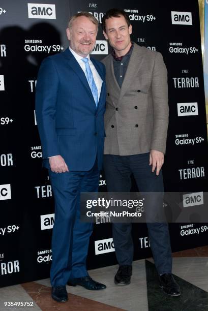 Jared Harris and Tobias Menzies attend 'The Terror' AMC serie premiere in Madrid on March 20, 2018