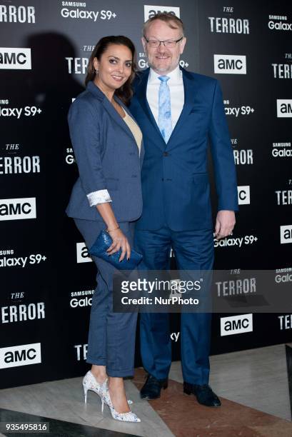 Jared Harris and Allegra Riggio attends 'The Terror' AMC serie premiere in Madrid on March 20, 2018