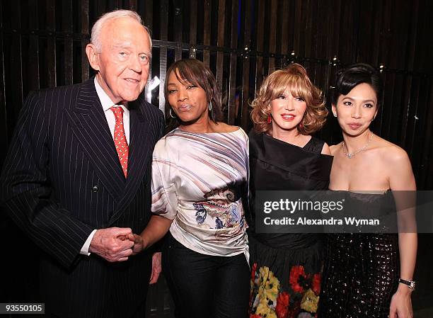 Henry Segerstrom, Angela Bassett, Elizabeth Segerstrom and Elizabeth An at The Grand Opening of AnQi where The An family of Crustacean teams up with...