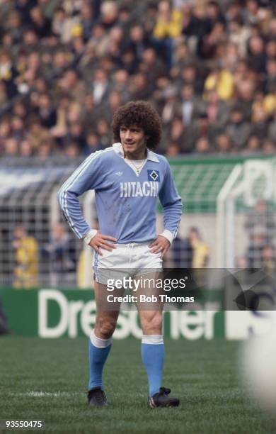 English footballer Kevin Keegan in action for Hamburger SV, circa 1978.