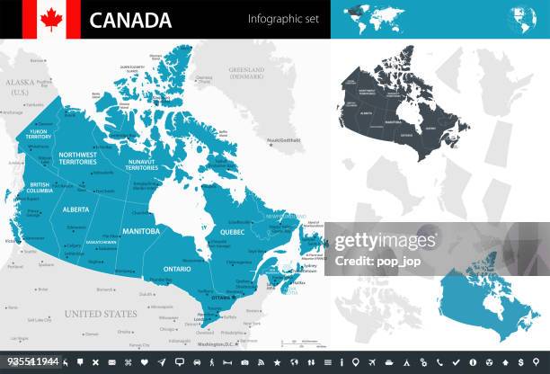 09 - canada - murena infographic short 10 - canadian maple leaf icon stock illustrations